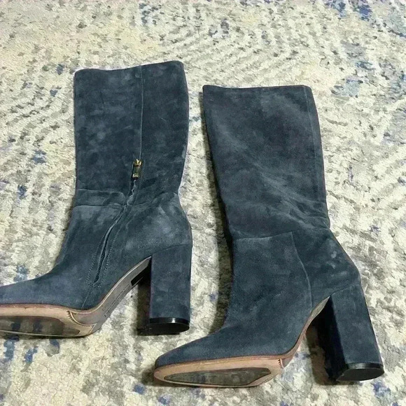 NEW Alberto Fermani Leather / Suede Blue Boots SIZE 37 - Picture 4 of 4